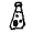 capped blue lava bottle