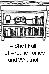 A Shelf Full of Arcane Tomes and Whatnot
