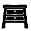 One Mahogany Nightstand