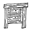 animated rustic nightstand