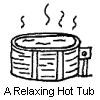 A Relaxing Hot Tub (4 uses left today)