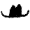 black cowboy hat