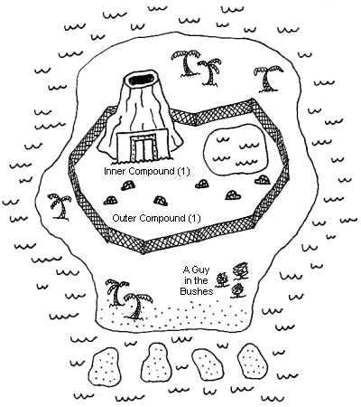 Secret Tropical Island Volcano Lair