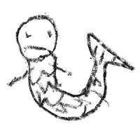 Black Crayon Mer-kin