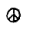 clay peace-sign bead