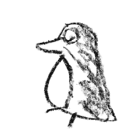 Black Crayon Penguin